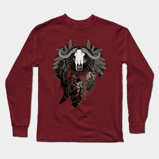 Dreamcatcher with Bull Skull Long Sleeve T-Shirt